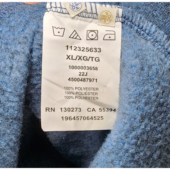 Wrangler Authentics Men's Long Sleeve Blue Fleece Sz XL Quarter-Zip Pre Owned - Picture 7 of 9